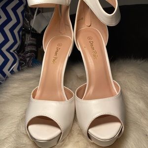 White high heels